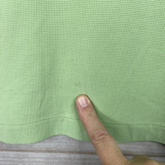 Vintage Toscano Shirt Mens M Green Woven Silk Pocket Button Up Short Sleeve - Picture 5 of 7